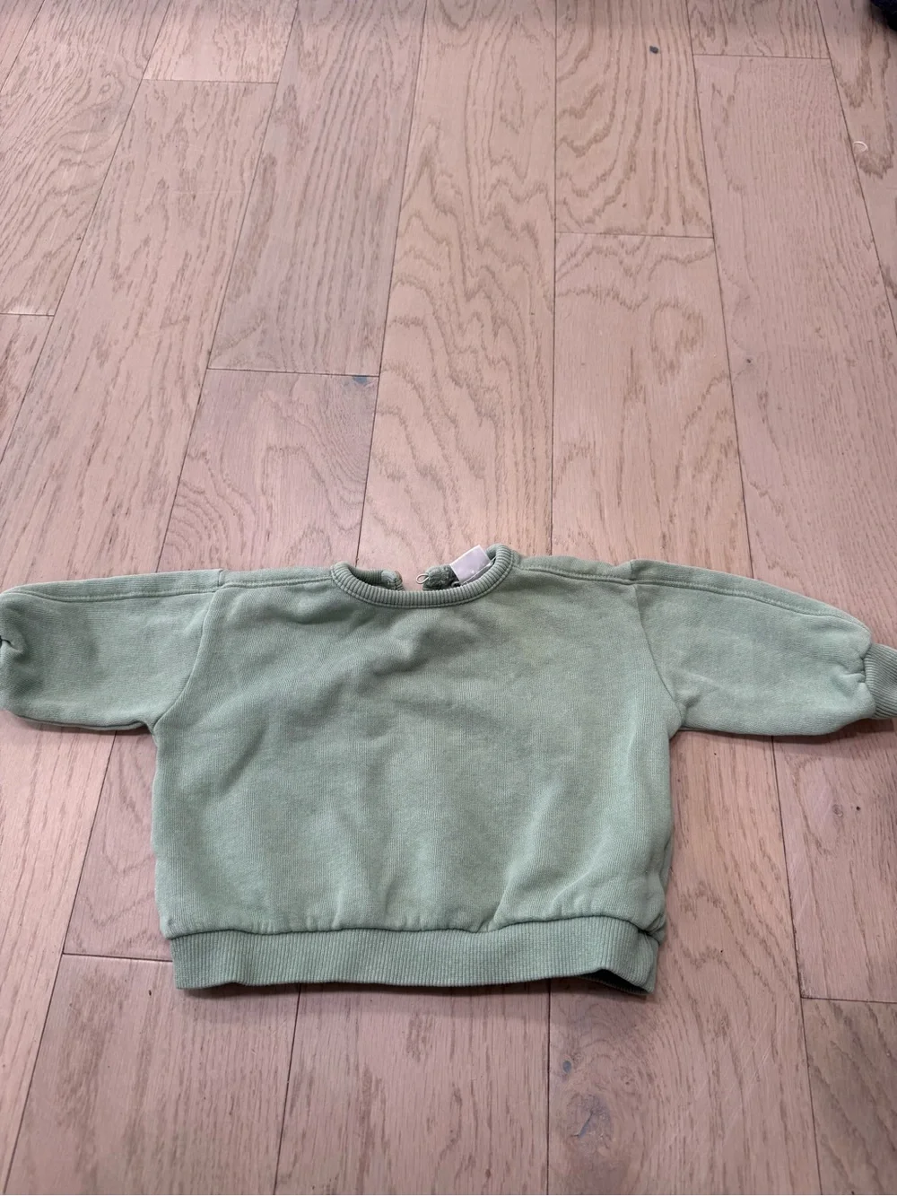 Zara Two-Piece Sage and Olive Knit Set